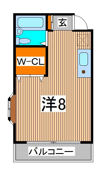 NR5番館(ワンルーム/3階)の間取り写真