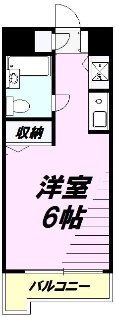パレ・ドール八王子II(ワンルーム/4階)の間取り写真