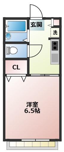 レガシィ調布II(1K/2階)の間取り写真