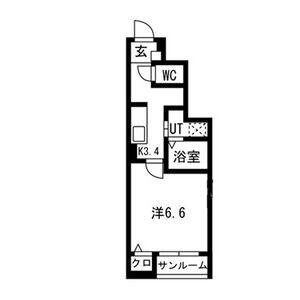 コハル・ファミリアII(1K/1階)の間取り写真