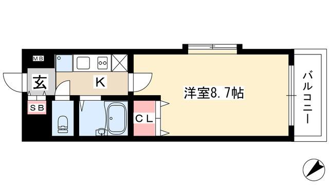 シティライフ本郷北(1K/4階)の間取り写真