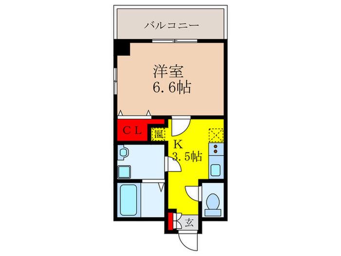 プライムコート池田(1K/2階)の間取り写真