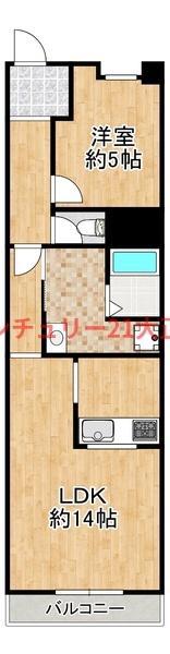 ウッディライフ・アオキ(1LDK/2階)の間取り写真