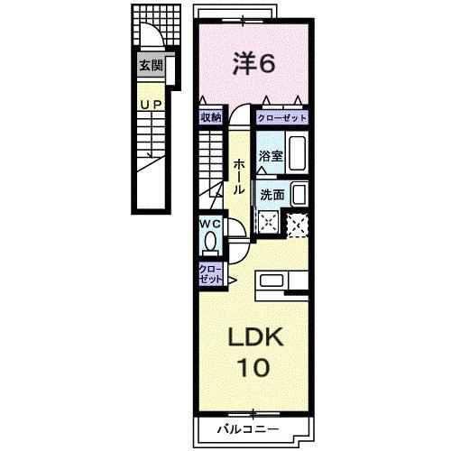 チェルシー(1LDK/2階)の間取り写真