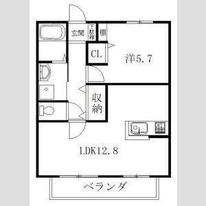 サン・FRIENDSK(1LDK/2階)の間取り写真
