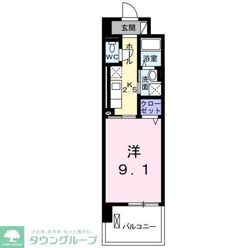 M・D CREST(1K/3階)の間取り写真