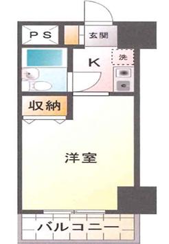 グリーンクレスト豊玉(1K/2階)の間取り写真