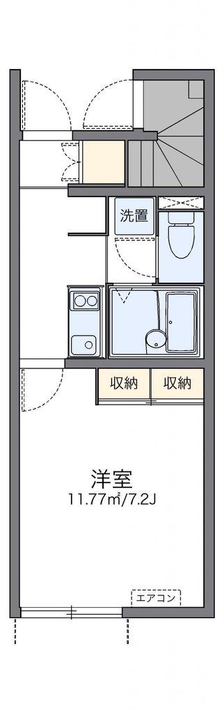 レオネクスト壽光III(1K/1階)の間取り写真