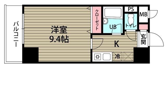 ダイヤマンション(1K/4階)の間取り写真