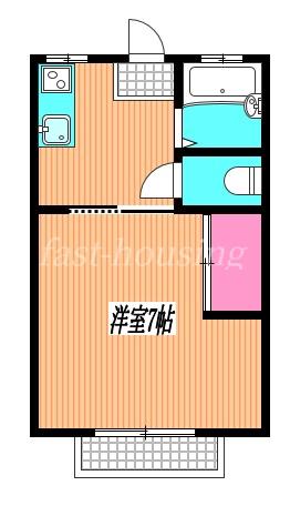 グリーンハイツ(1K/2階)の間取り写真