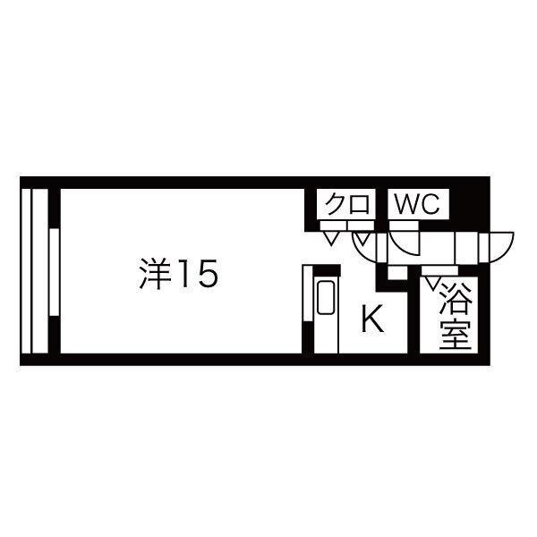 クロッカス21(1K/3階)の間取り写真