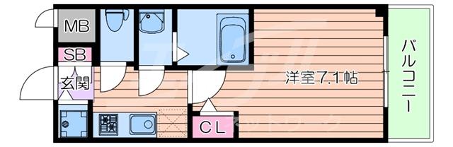 S-RESIDENCE天満GRACIS(1K/10階)の間取り写真