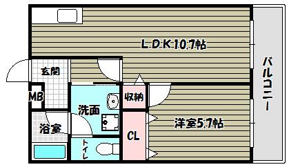 カンターレ鶯谷II番館(1LDK/1階)の間取り写真
