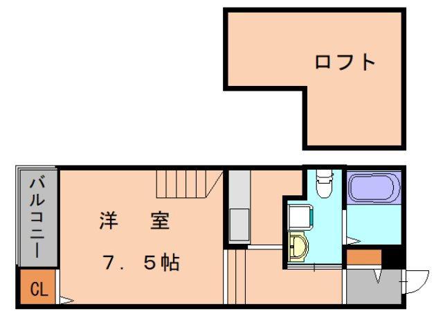 メルヴェーユ和白(1K/1階)の間取り写真