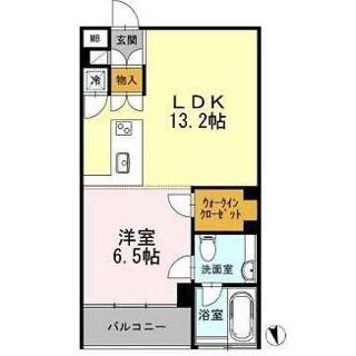 カスタリア目黒長者丸 1階(1LDK/1階)の間取り写真