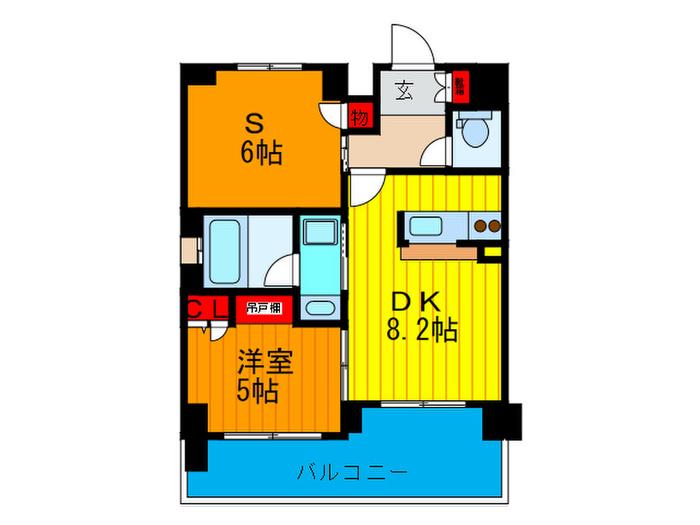 エステムプラザ梅田 中崎町III(1SDK/13階)の間取り写真