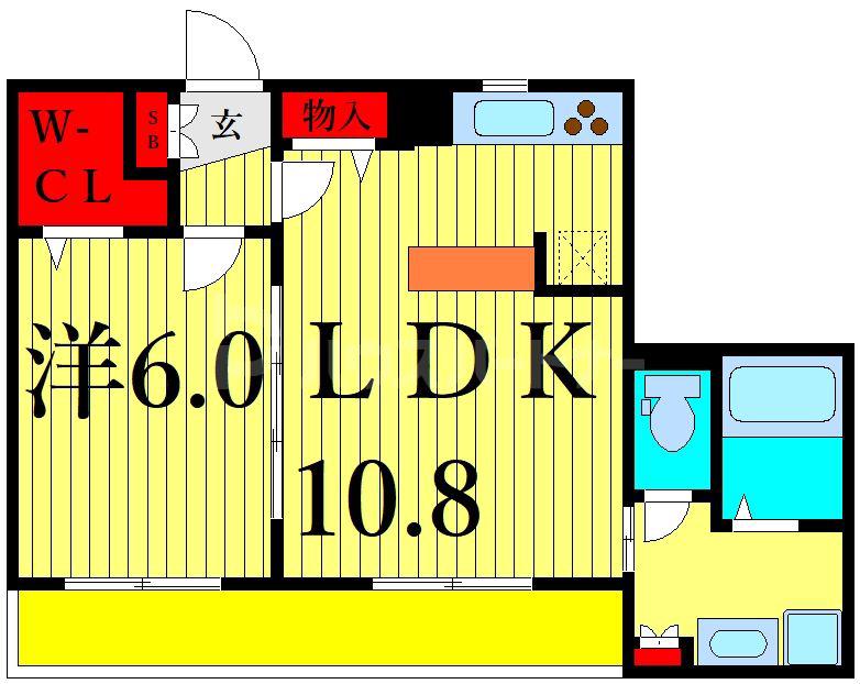 オータムマウンテン三番館(1LDK/1階)の間取り写真
