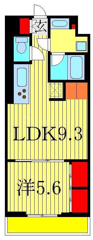 ART RESIDENCE IN OOTAKA-NO-MORI(1LDK/2階)の間取り写真