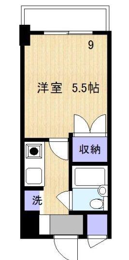 サニーヒル北小金(1K/4階)の間取り写真