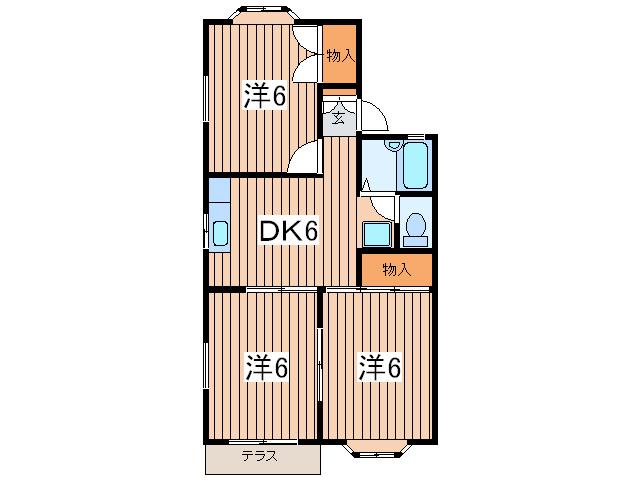 ハイム光陽(3DK/1階)の間取り写真