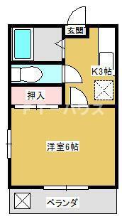 SKハイム(1K/2階)の間取り写真