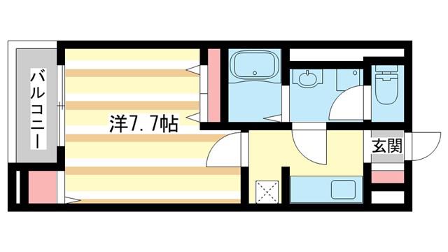 リグノ天理(1K/2階)の間取り写真