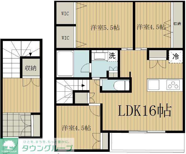 金森東2丁目メゾン(2LDK/2階)の間取り写真