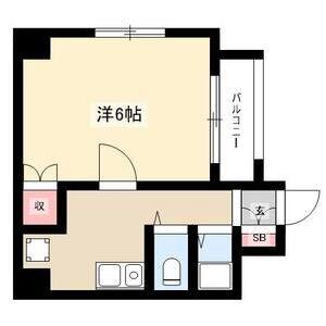 メゾンユリイカ(1K/3階)の間取り写真