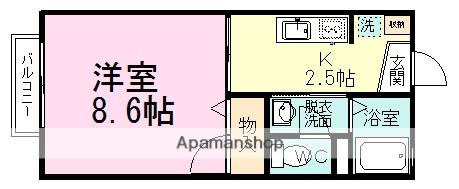 アガパンサス(1K/2階)の間取り写真