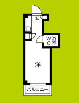 カーサ洋幸(ワンルーム/2階)の間取り写真
