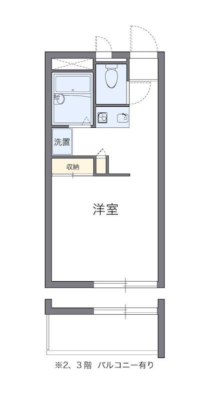 京急空港線 大鳥居駅 徒歩4分 3階建 築27年(1K/1階)の間取り写真