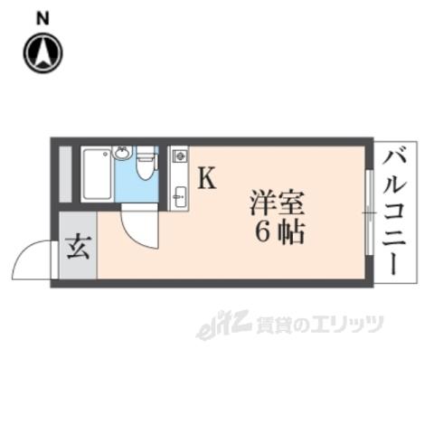 リヴェール王寺(ワンルーム/4階)の間取り写真
