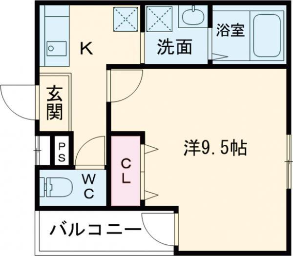フジパレス堺石津川ノース(1K/2階)の間取り写真