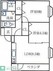スペラーレ(2LDK/2階)の間取り写真
