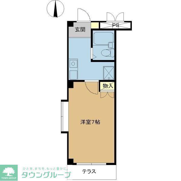 エンテイ上小出(1K/3階)の間取り写真