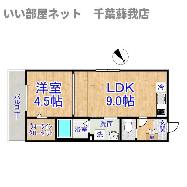 アミークス(1LDK/2階)の間取り写真