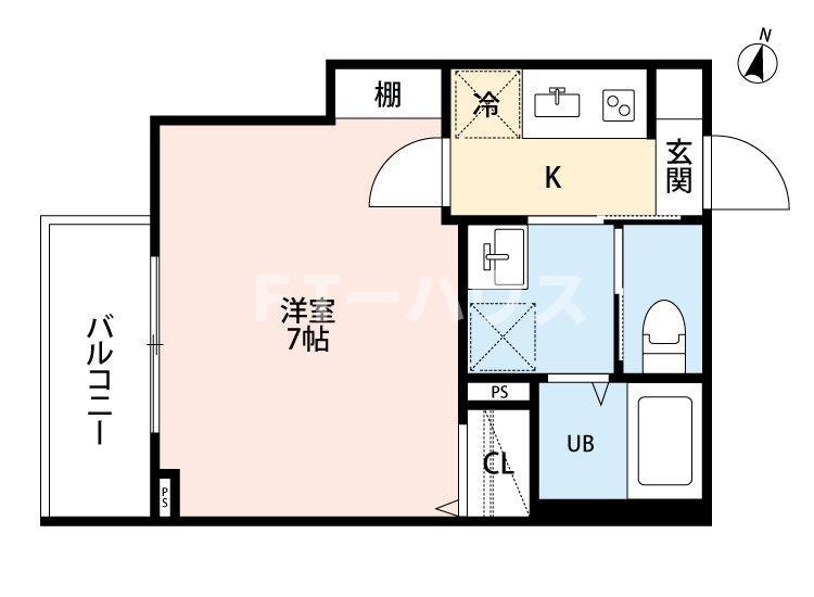 ROBOT HOME 薬園台(1K/3階)の間取り写真