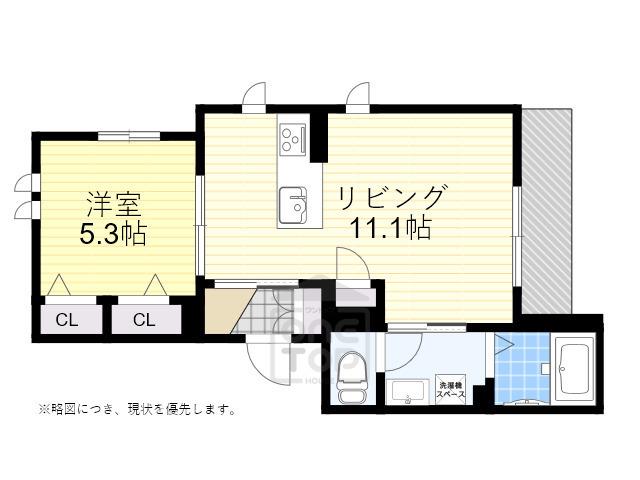 SHAMAISON TSUKASA(1LDK/1階)の間取り写真