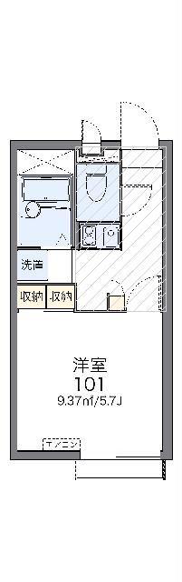 レオパレスコトブキ(1K/1階)の間取り写真