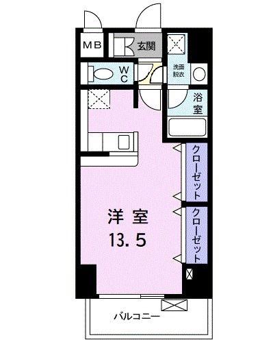 ペドラ・リオIII(ワンルーム/3階)の間取り写真
