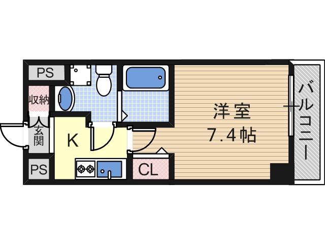FDS COURT FELICE(1K/3階)の間取り写真