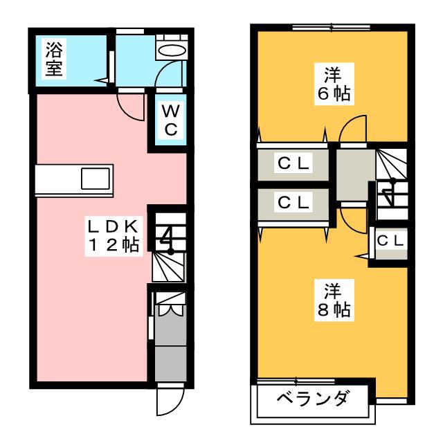 LE PUTITE MONTAGNE(2LDK/2階)の間取り写真