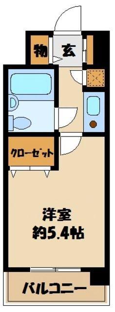 ライオンズマンション本厚木第3(1K/9階)の間取り写真