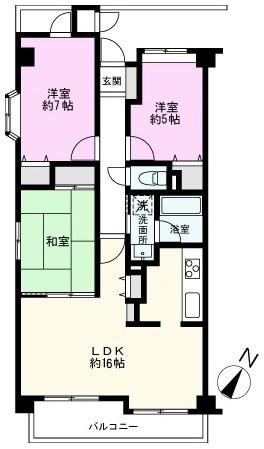 イムーブル浦和(3LDK/4階)の間取り写真