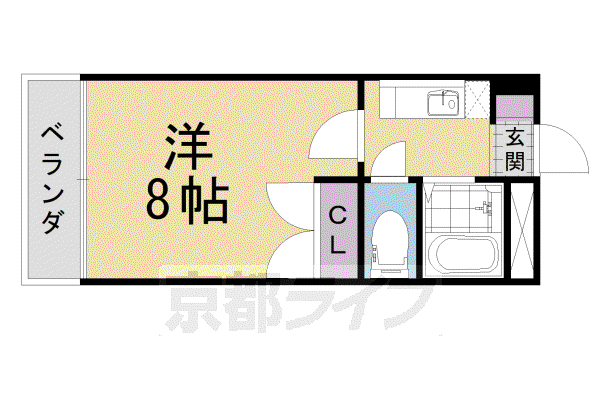 レスポワールウエダ(1K/3階)の間取り写真