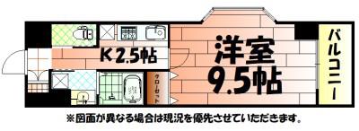 リード室町(1K/11階)の間取り写真