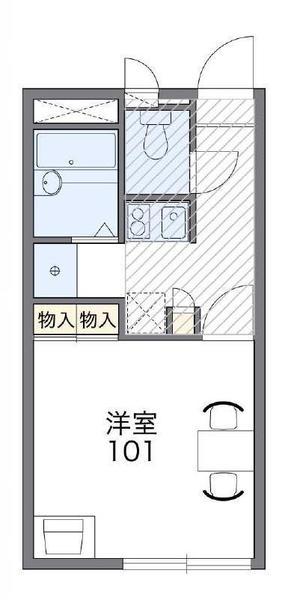 レオパレス藤井2号館(1K/2階)の間取り写真