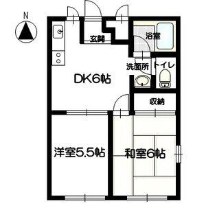 メゾン青葉(2DK/1階)の間取り写真