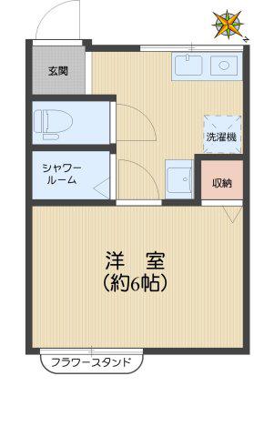 丸一荘(1K/2階)の間取り写真