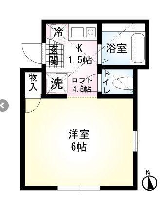 ソレイユ馬堀海岸(1K/2階)の間取り写真